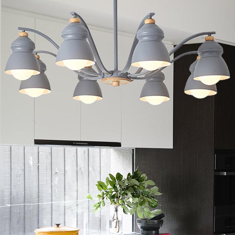 Bedroom Gourd Pendant Chandelier Lamp Metal Modern Design - Rebooters