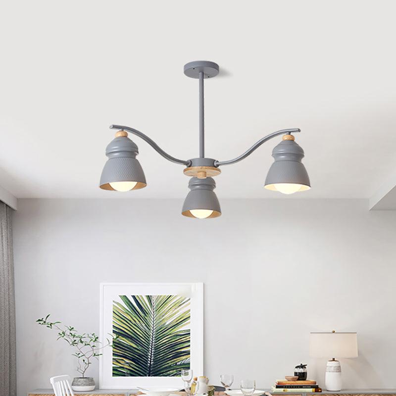 Bedroom Gourd Pendant Chandelier Lamp Metal Modern Design - Rebooters
