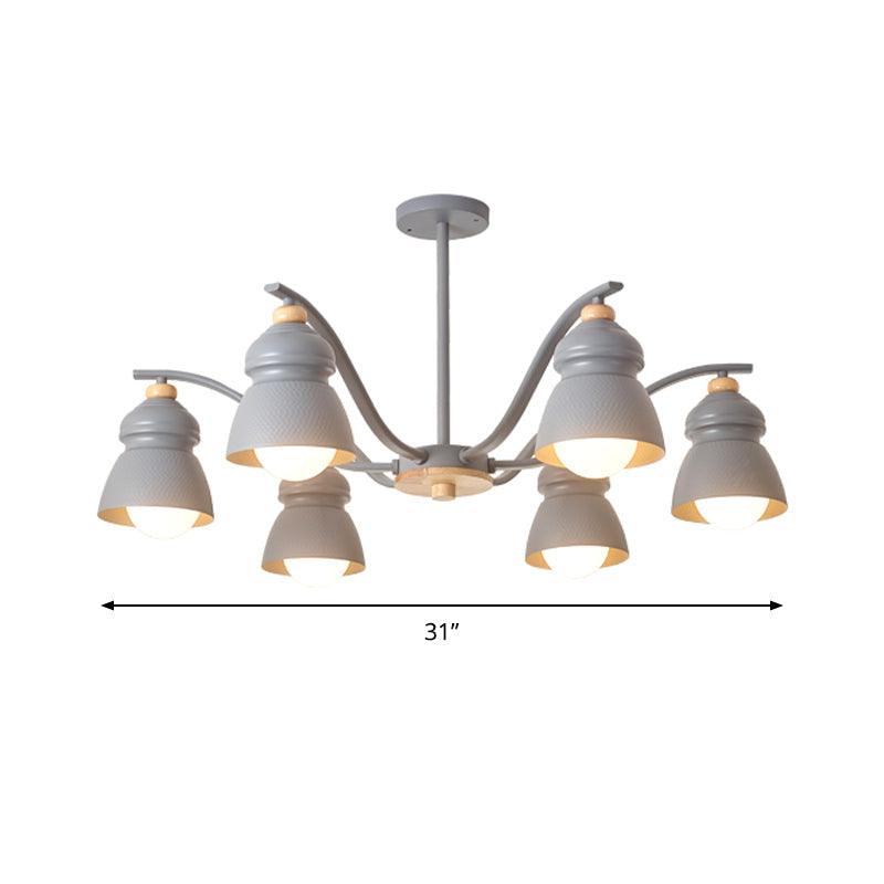 Bedroom Gourd Pendant Chandelier Lamp Metal Modern Design - Rebooters