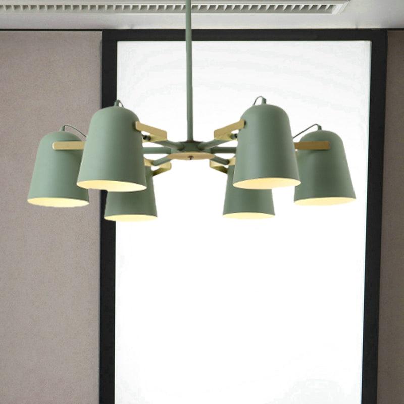 Bell Shade Living Room Hanging Lighting Iron Modern Fashion Pendant Chandelier - Rebooters