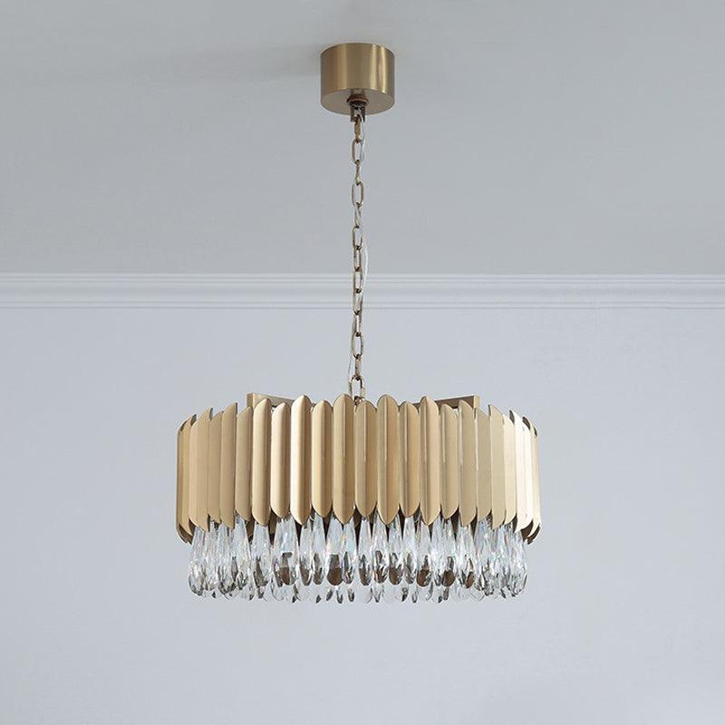 23.5"/31.5" W Metal Drum Suspension Lamp Minimalist Chandelier - Rebooters