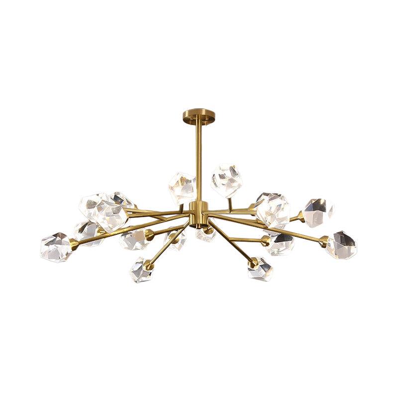 6/15/18 Lights Ceiling Chandelier Post-Modern Brass Crystal Light - Rebooters