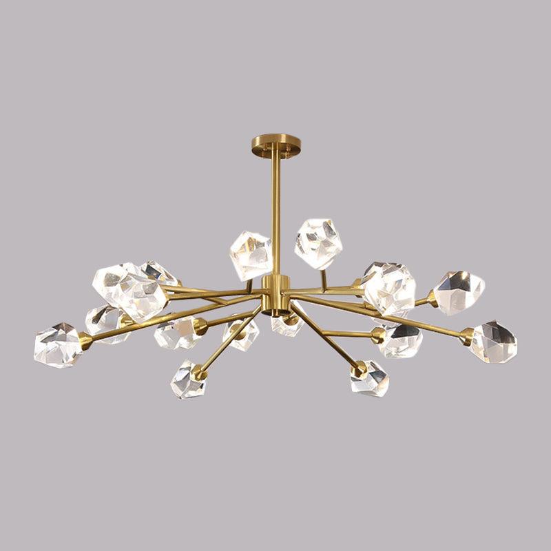 6/15/18 Lights Ceiling Chandelier Post-Modern Brass Crystal Light - Rebooters