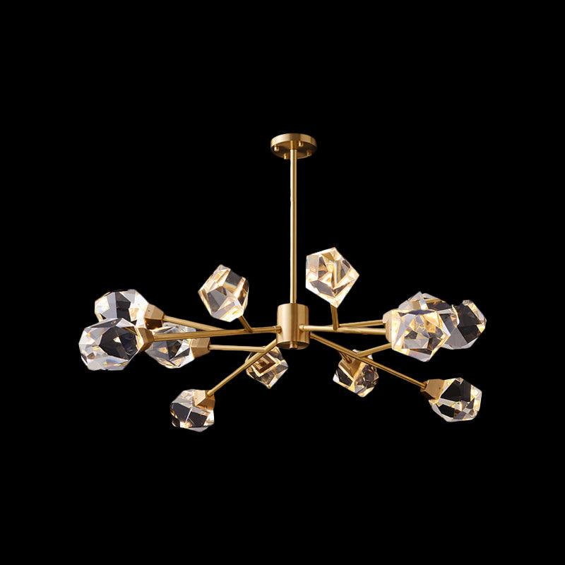 6/15/18 Lights Ceiling Chandelier Post-Modern Brass Crystal Light - Rebooters