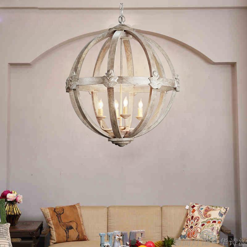 4-Bulb Hanging Lamp Kit Rustic Bedroom Candle Pendant Chandelier - Rebooters