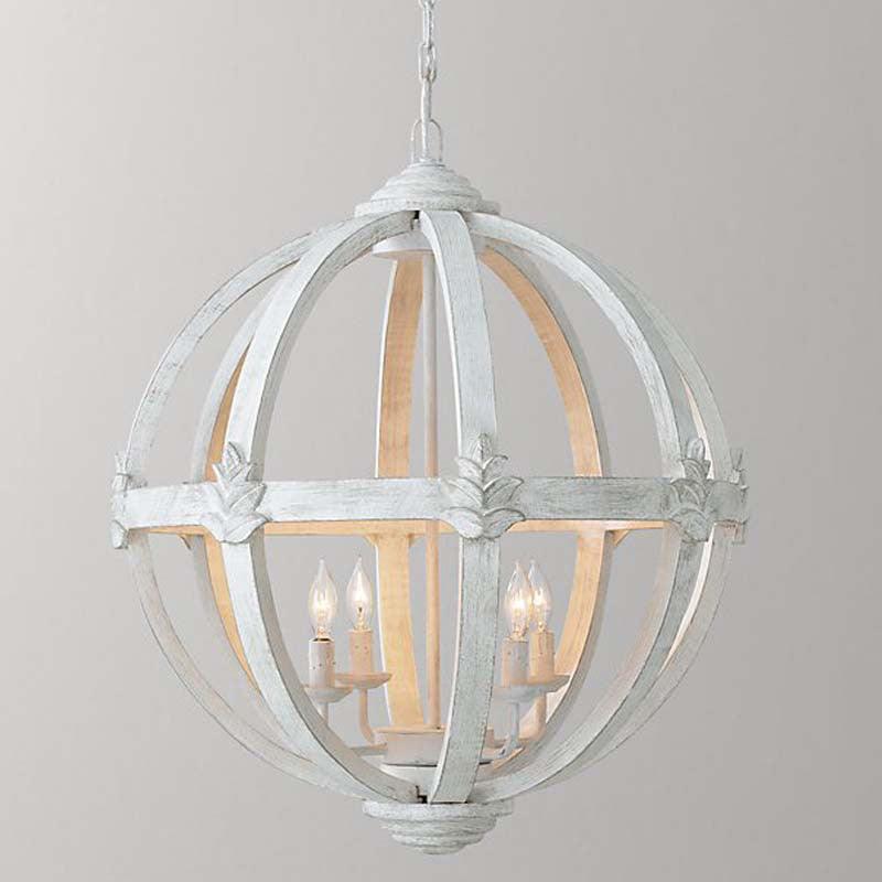 4-Bulb Hanging Lamp Kit Rustic Bedroom Candle Pendant Chandelier - Rebooters