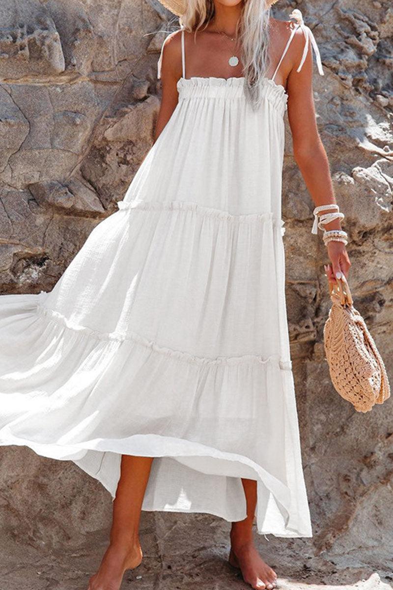 Elsie Ruched A-Line Maxi Dress with Relaxed Fit and Flowing Silhouette for Elegant Comfort Rebooters Maxi Women's Dresses