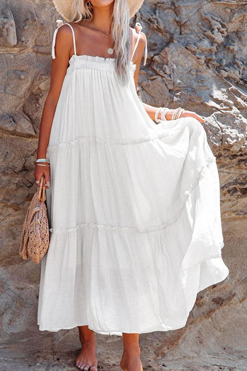 Elsie Ruched A-Line Maxi Dress with Relaxed Fit and Flowing Silhouette for Elegant Comfort Rebooters Maxi Women's Dresses