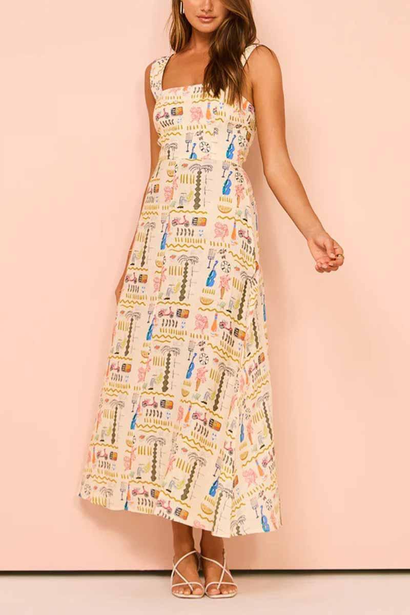 Harriet Timeless Square Neck Maxi Dress with Feminine Flare Silhouette for Elegant Style Rebooters Maxi Women's Dresses