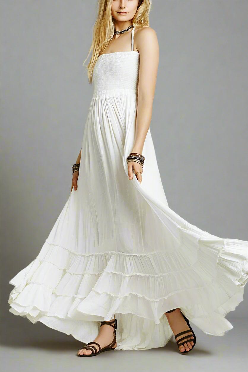 Emilia Sleeveless Maxi Dress with Flattering Ruched Detail Rebooters Maxi Women's Dresses