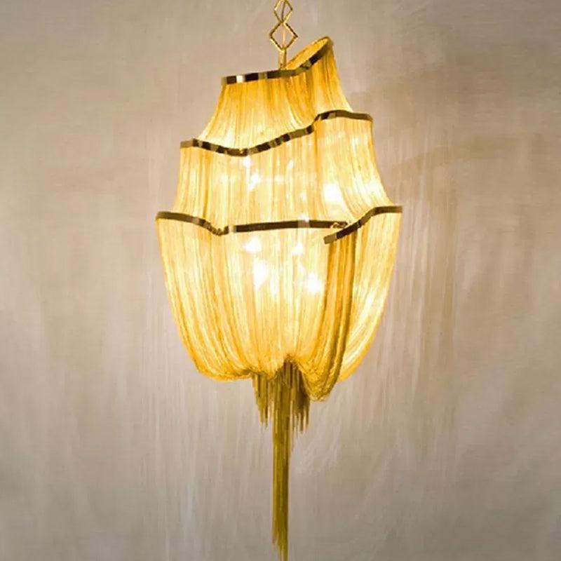 Aluminum Flow Chandelier Lighting Contemporary LED Pendant Light - Rebooters