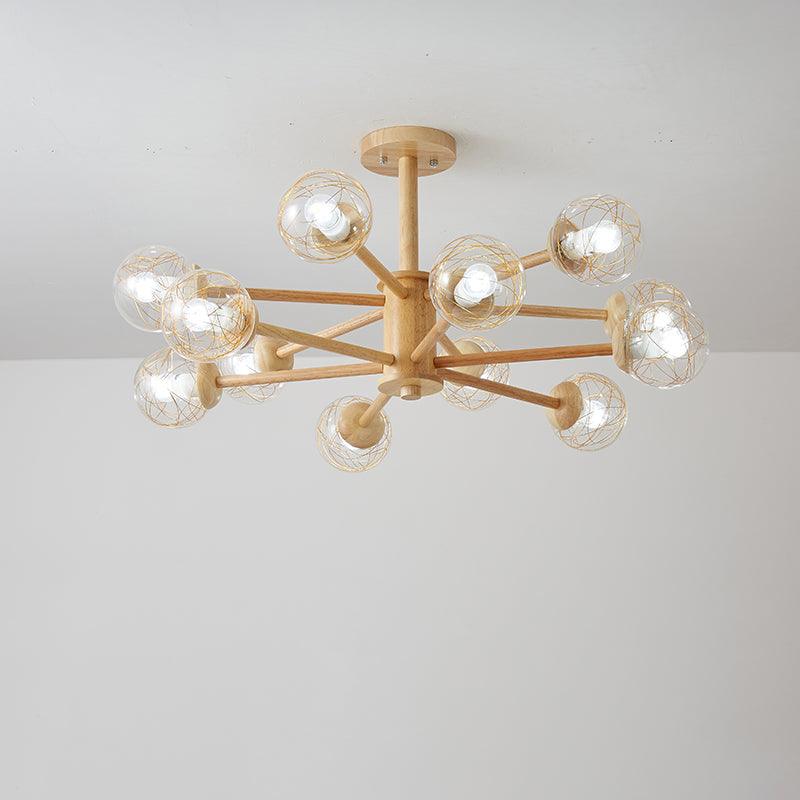 Beige 2-Tier Radial Light Fixture Nordic LED Chandelier - Rebooters