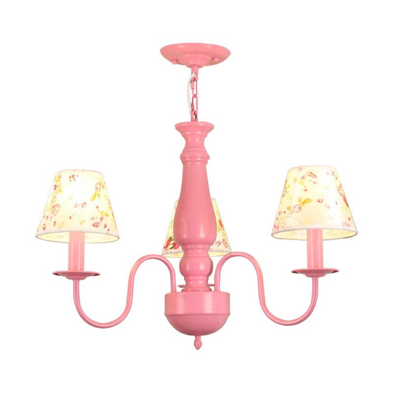 Macaron Colored Tapered Shade Chandelier Nordic Style Light - Rebooters
