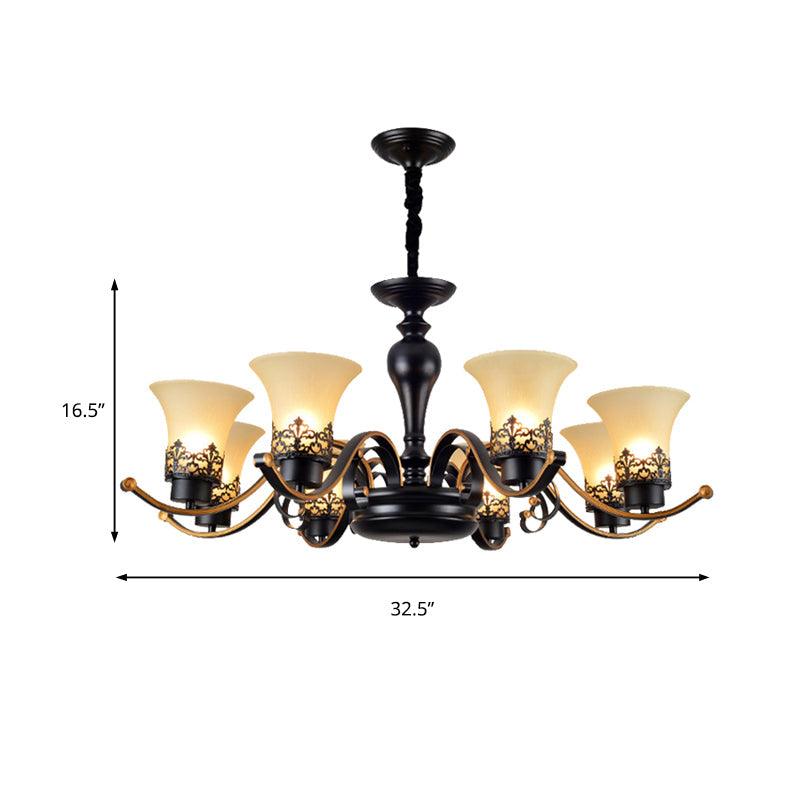Bell Frosted Glass Chandelier Light Traditional 3/6/8 Light - Rebooters