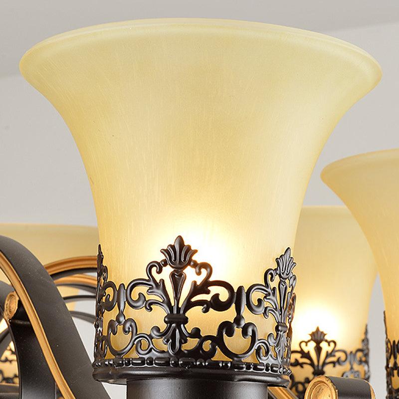 Bell Frosted Glass Chandelier Light Traditional 3/6/8 Light - Rebooters