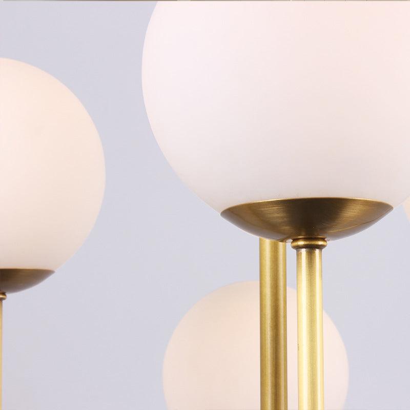 6/8 Bulbs Globe Chandelier Light Traditional Frosted Glass - Rebooters