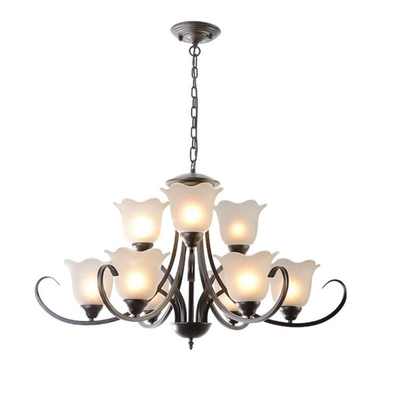 3/6/8 Lights Flared Chandelier Traditional Pewter Light Fixture - Rebooters