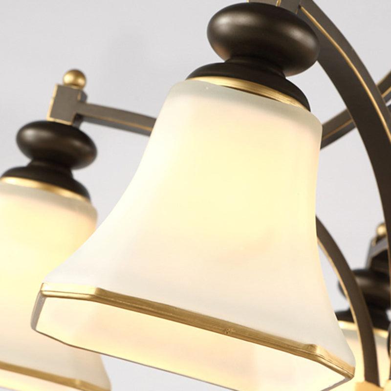 3/5/6 Lights Bell Shade Chandelier Antique Brass Fixture - Rebooters