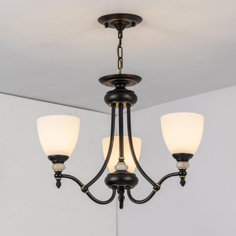 3/6/8 Lights Chandelier Light Sputnik White Glass Classic Dining Room Ceiling Lamp - Rebooters