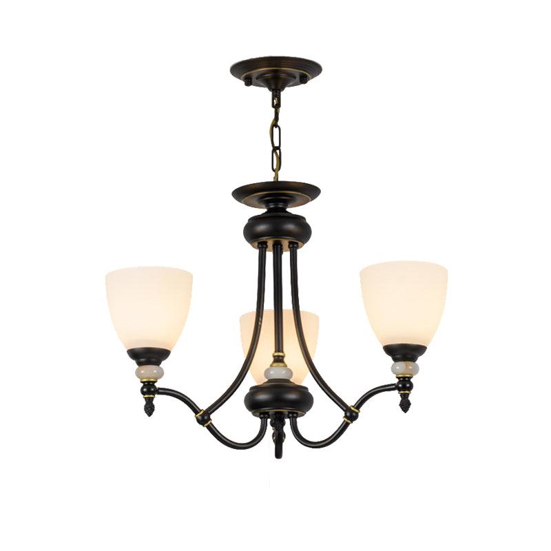 3/6/8 Lights Chandelier Light Sputnik White Glass Classic Dining Room Ceiling Lamp - Rebooters