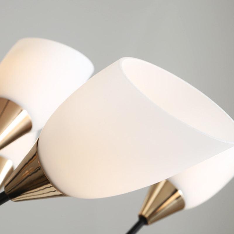 Black 3/6/8 Lights Pendant Chandelier Frosted Glass Shade - Rebooters