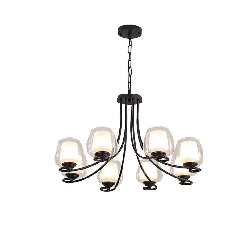 8 Lights Chandelier Light with Cylinder Shade Classic Lamp - Rebooters