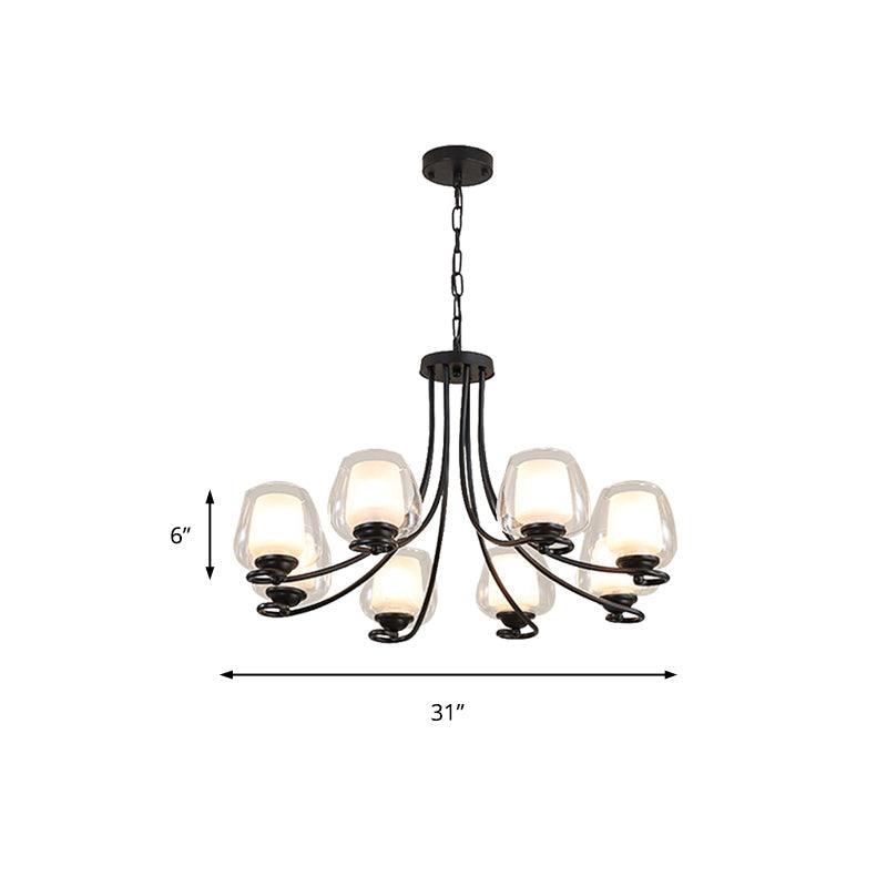 8 Lights Chandelier Light with Cylinder Shade Classic Lamp - Rebooters