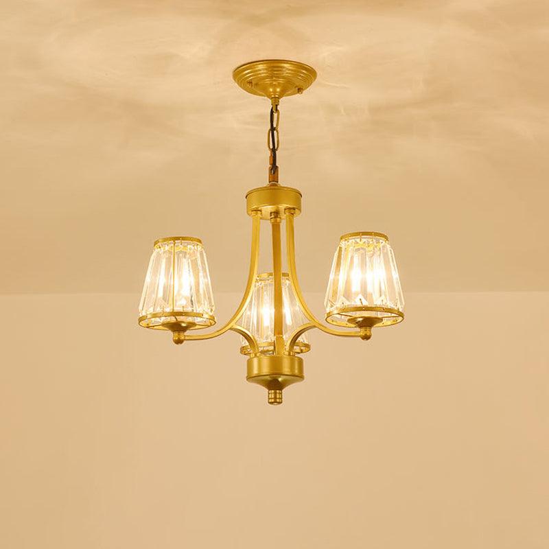 Crystal Prism Hanging Chandelier Conical Pendant Light - Rebooters