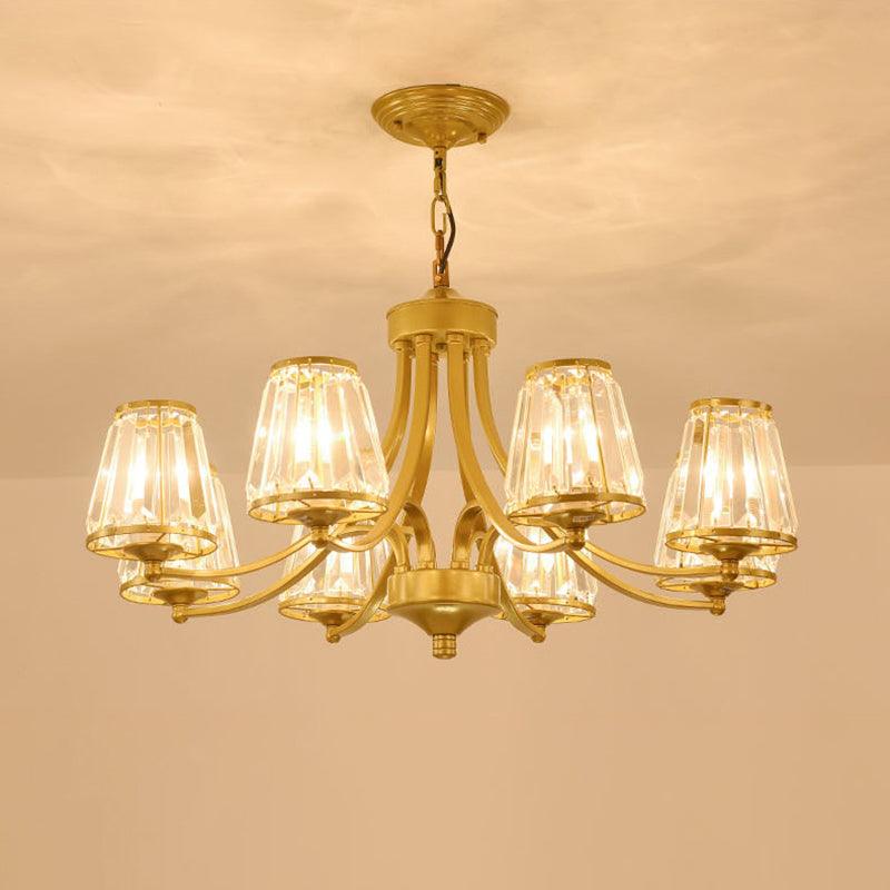 Crystal Prism Hanging Chandelier Conical Pendant Light - Rebooters