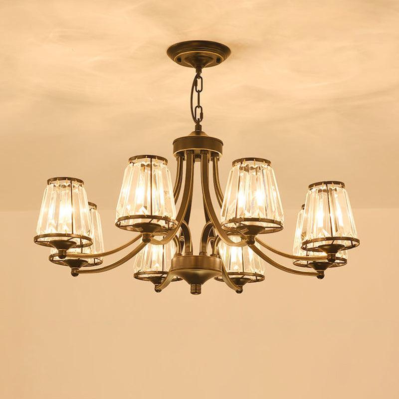 Crystal Prism Hanging Chandelier Conical Pendant Light - Rebooters