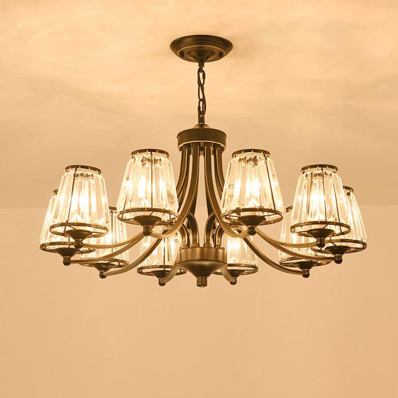 Crystal Prism Hanging Chandelier Conical Pendant Light - Rebooters