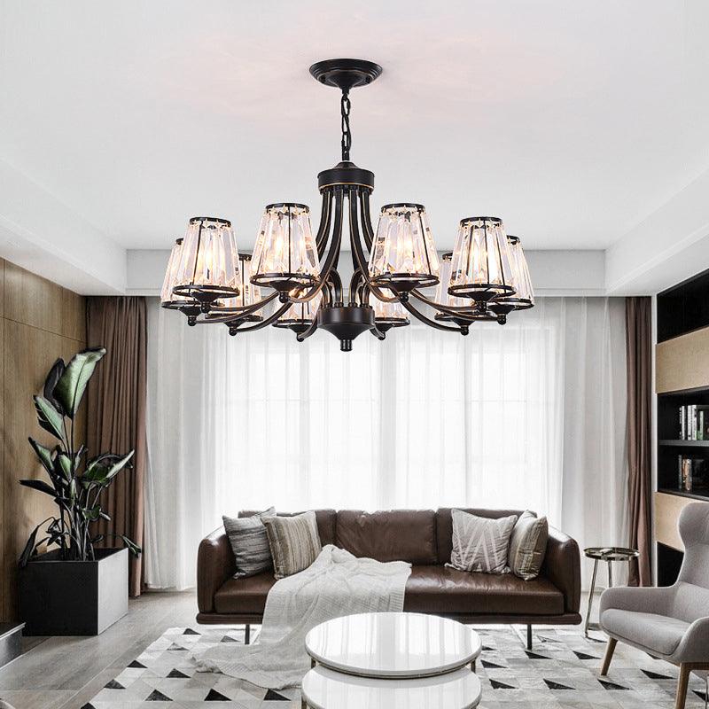 Crystal Prism Hanging Chandelier Conical Pendant Light - Rebooters