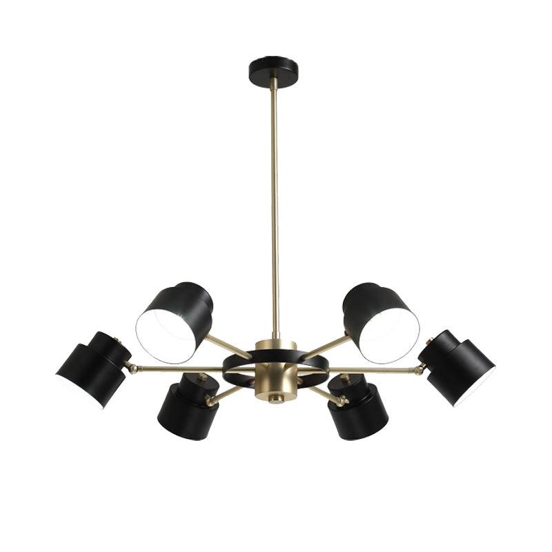 6/8 Lights Radial Pendant Chandelier Contemporary Metal Light - Rebooters