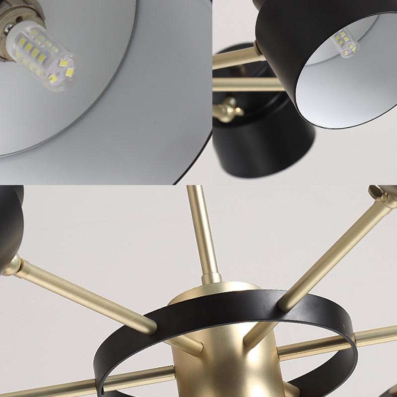 6/8 Lights Radial Pendant Chandelier Contemporary Metal Light - Rebooters