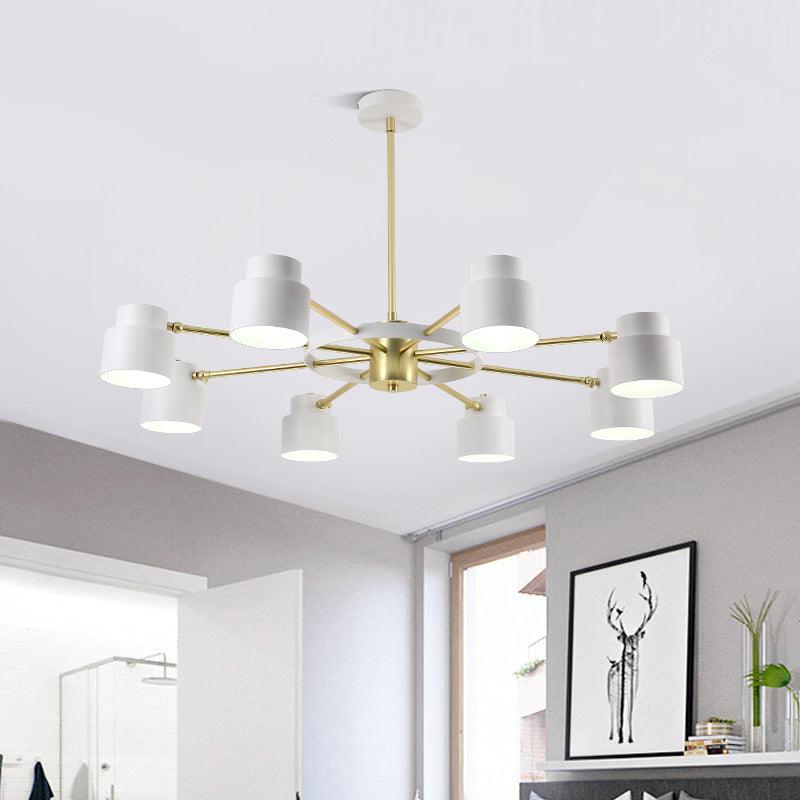 6/8 Lights Radial Pendant Chandelier Contemporary Metal Light - Rebooters