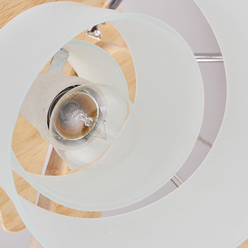 3/5 Bulbs Spiral Chandelier Nordic Frosted Glass Pendant Light - Rebooters