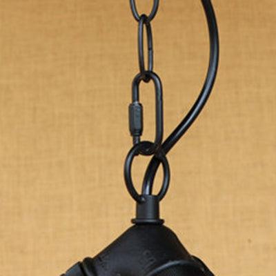 3 Bulbs Bottle Chandelier Lamp Rustic Stylish Blue Clear Glass Pendant Light Fixture for Restaurant - Rebooters