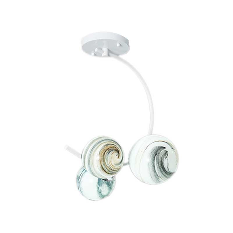 Ball Ceiling Lamp Modernism Hand Blown Glass 3/5 Lights - Rebooters