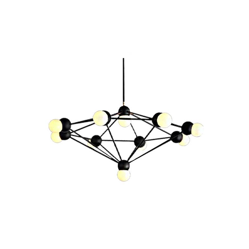 6/8/10-Light Living Room Hanging Light Kit Black Gold Chandelier - Rebooters