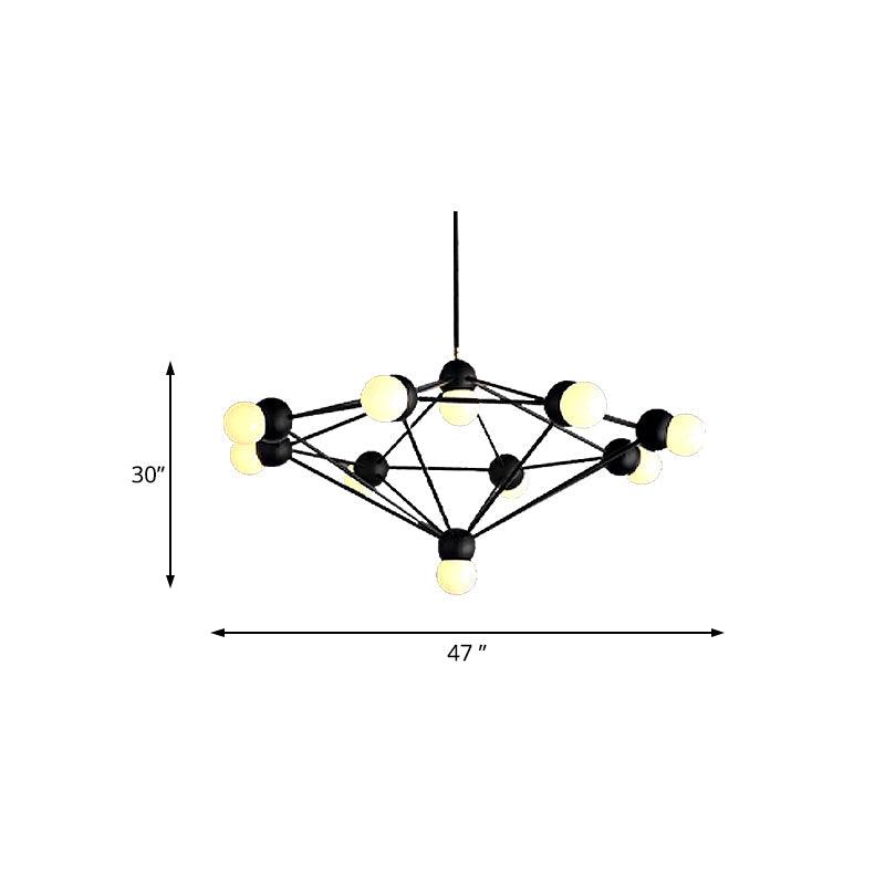 6/8/10-Light Living Room Hanging Light Kit Black Gold Chandelier - Rebooters