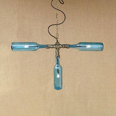 Antique Stylish Bottle Hanging Pendant Light 3 Lights Chandelier - Rebooters