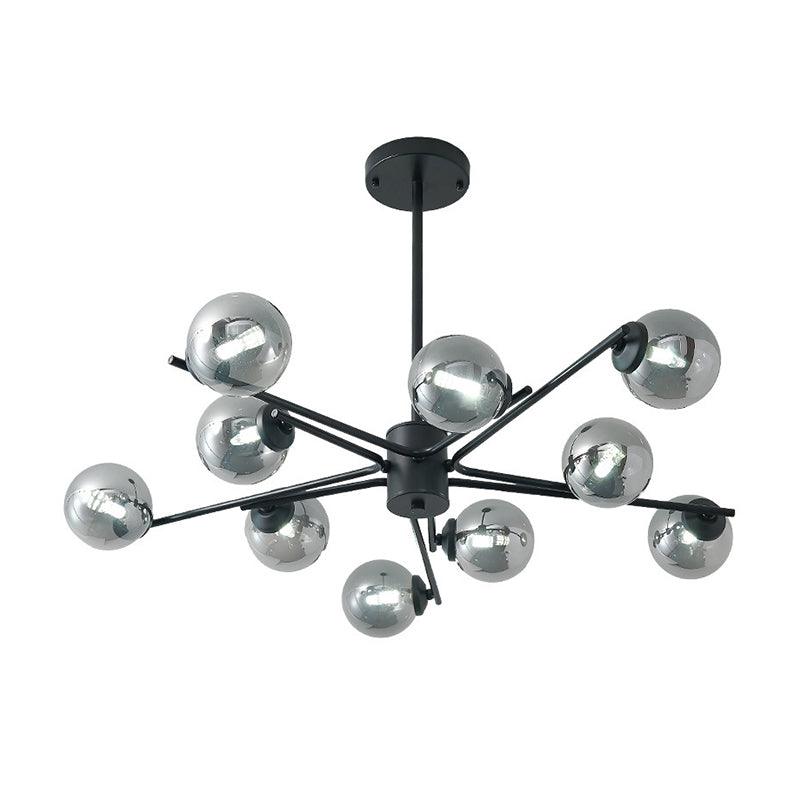 41.5" Wide Sputnik Chandelier Postmodern Silver Glass Light - Rebooters