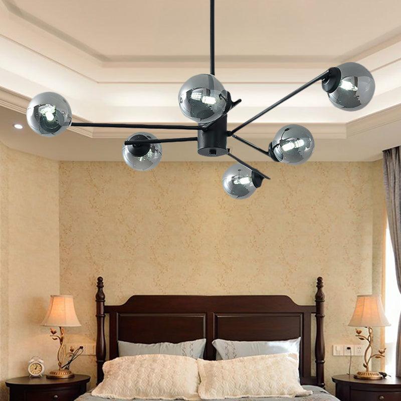 41.5" Wide Sputnik Chandelier Postmodern Silver Glass Light - Rebooters