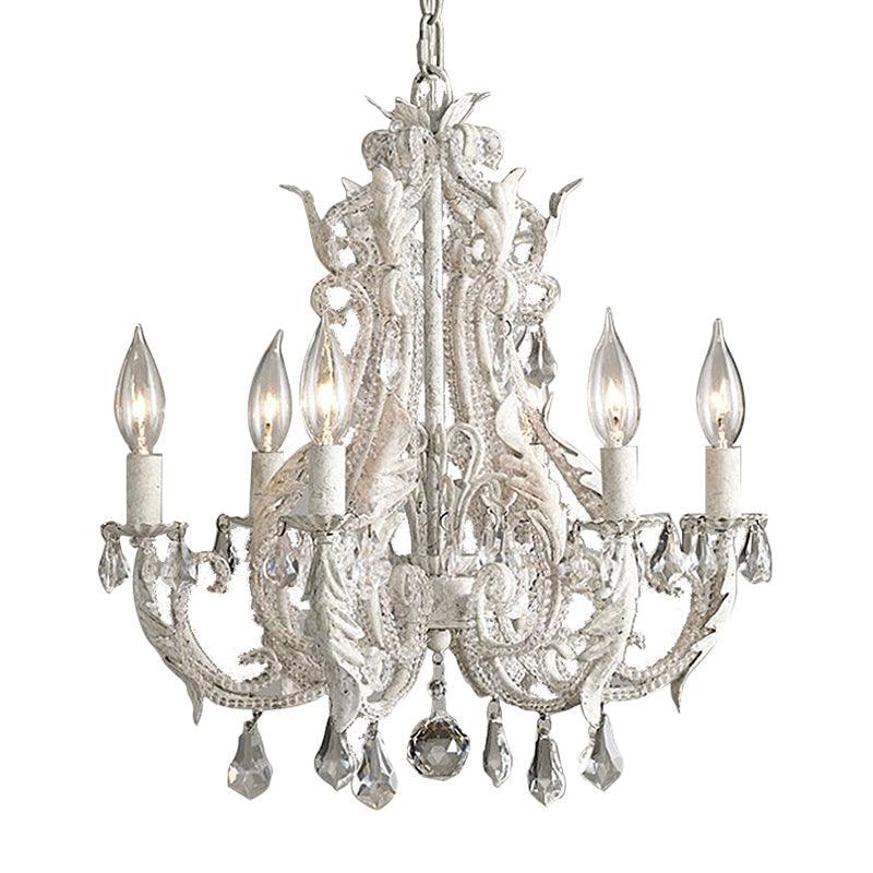 6 Bulbs Suspension Light Retro Style Candlestick Metallic Chandelier - Rebooters