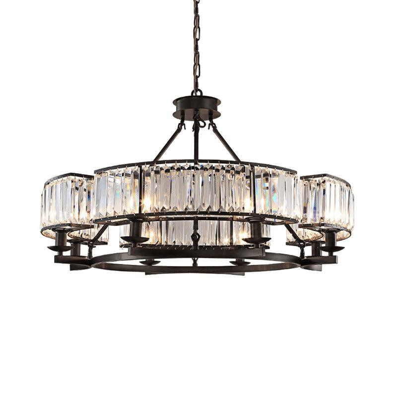 5/8 Bulbs Bedroom Chandelier Modernism Black Pendant Light - Rebooters