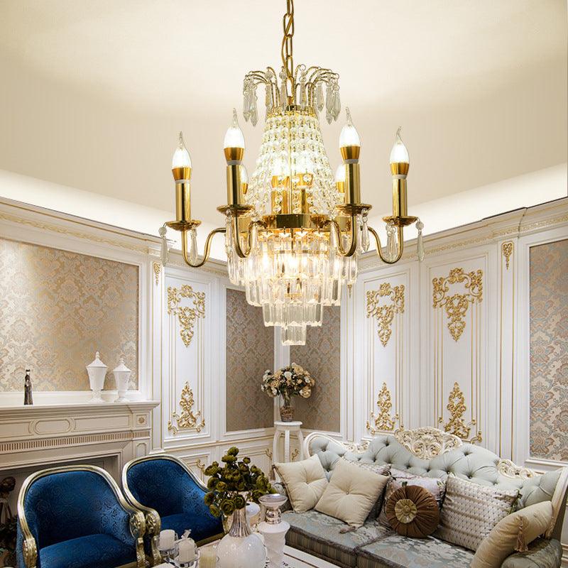 6 Heads Sputnik Chandelier Light Mid-Century Crystal Lamp - Rebooters