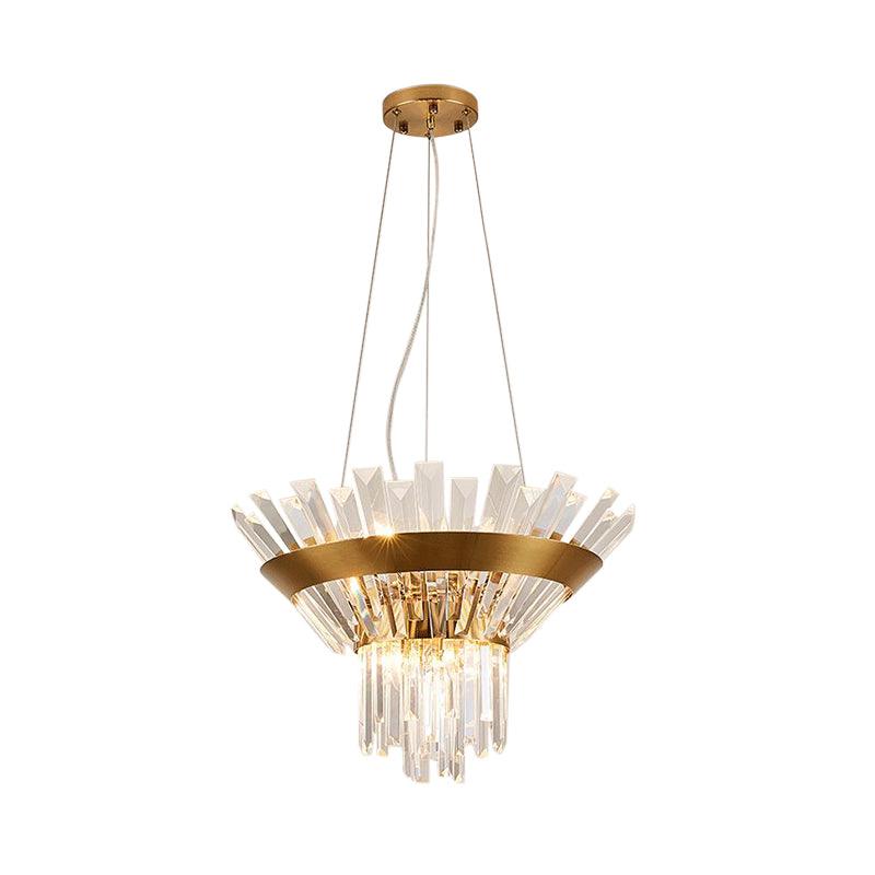 7/14 H Crystal Tapered Icicle Chandelier Light Fixture - Rebooters