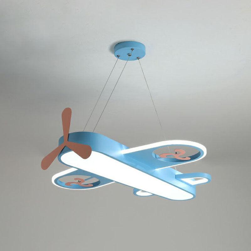 Airplane Shape Child Room Chandelier Lamp Acrylic Contemporary LED Hanging Lighting - Rebooters