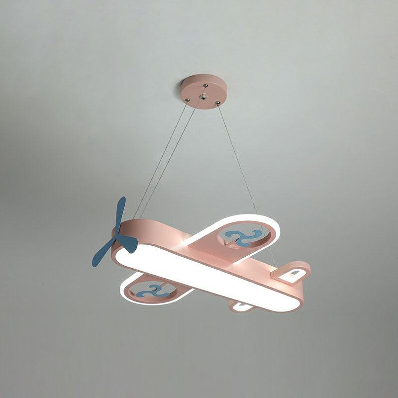 Airplane Shape Child Room Chandelier Lamp Acrylic Contemporary LED Hanging Lighting - Rebooters