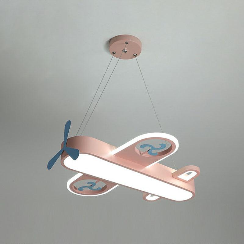 Airplane Shape Child Room Chandelier Lamp Acrylic Contemporary LED Hanging Lighting - Rebooters